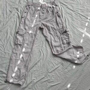 C&C California 100% Lyoncell Taupe Cargo Jogger Pants - Size M - Elastic Waist